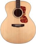 Guild F-250E Deluxe Blonde Jumbo Acoustic Electric Guitar Blonde Body Angled View